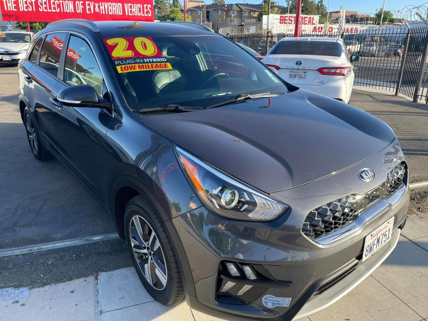 2020 DARK GRAY /BLACK Kia Niro Plug In Hybrid (KNDCD3LD1L5) , located at 744 E Miner Ave, Stockton, CA, 95202, (209) 944-5770, 37.956863, -121.282082 - Photo#1